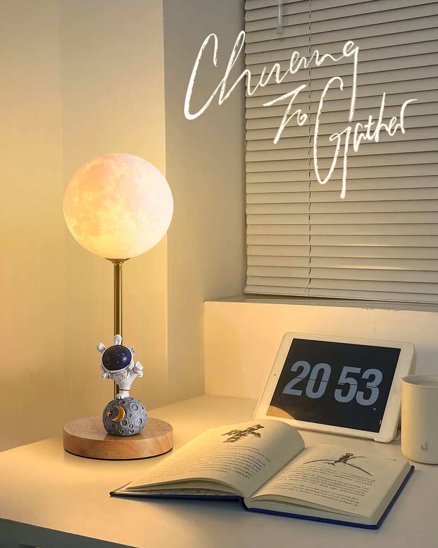 Unique Moon Shaped LED Table Lamp