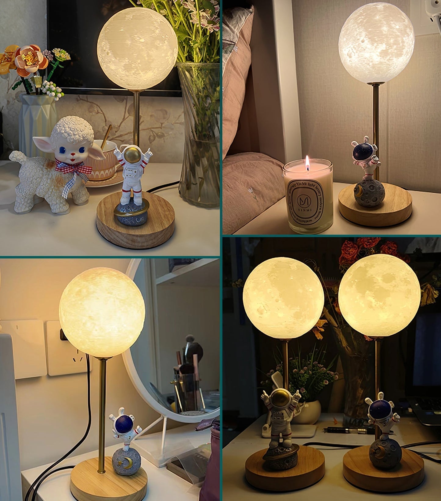 Unique Moon Shaped LED Table Lamp