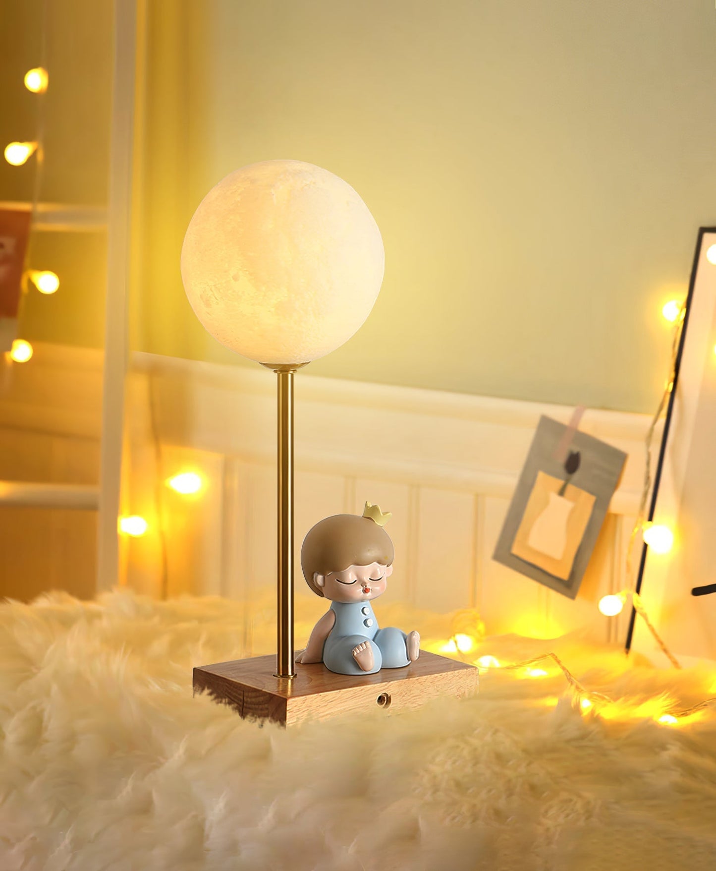 Unique Moon Shaped LED Table Lamp