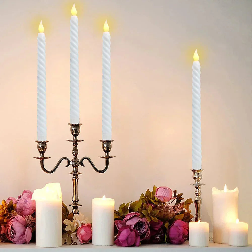 Realistic 3D LED Holiday Candles