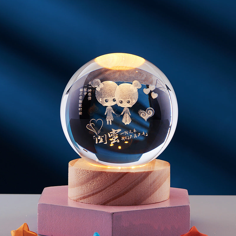 Colorful 3D LED Night Light with Cosmic Effect