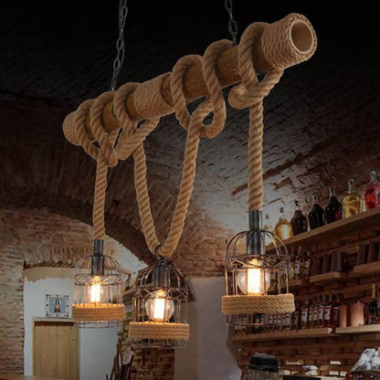 Vintage Wood Pendant Lamp