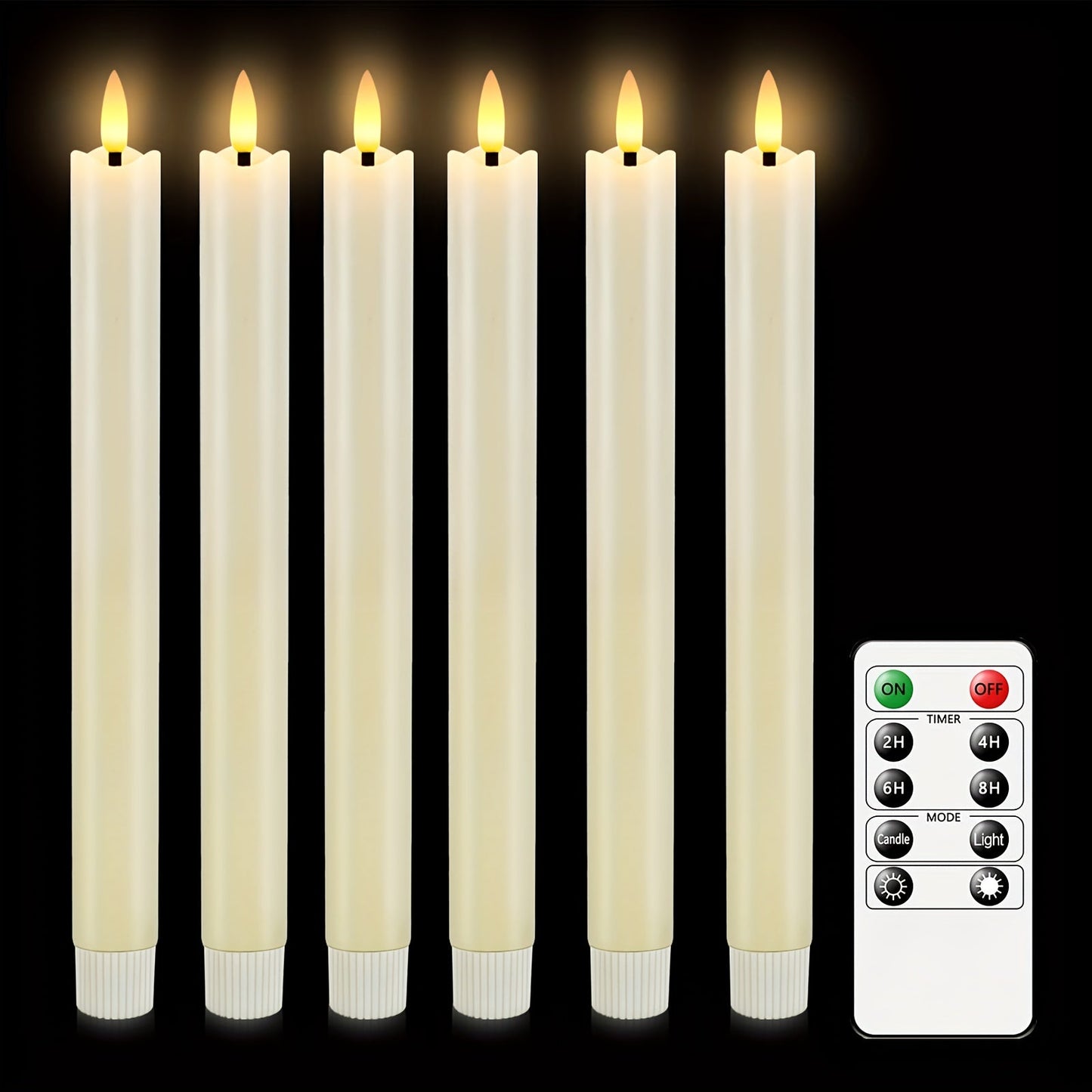 Premium LED Taper Candles with Remote Control