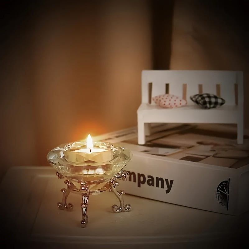 Clear Glass Candle Holder Set
