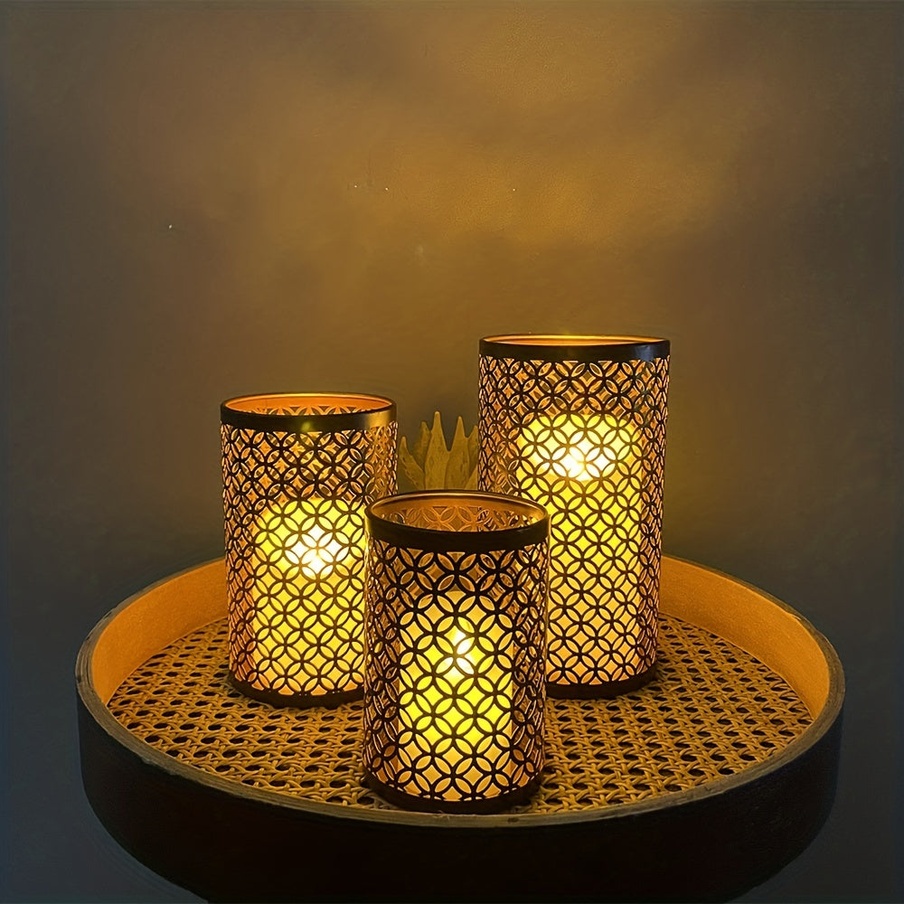 Classic Metal Candle Holder Set