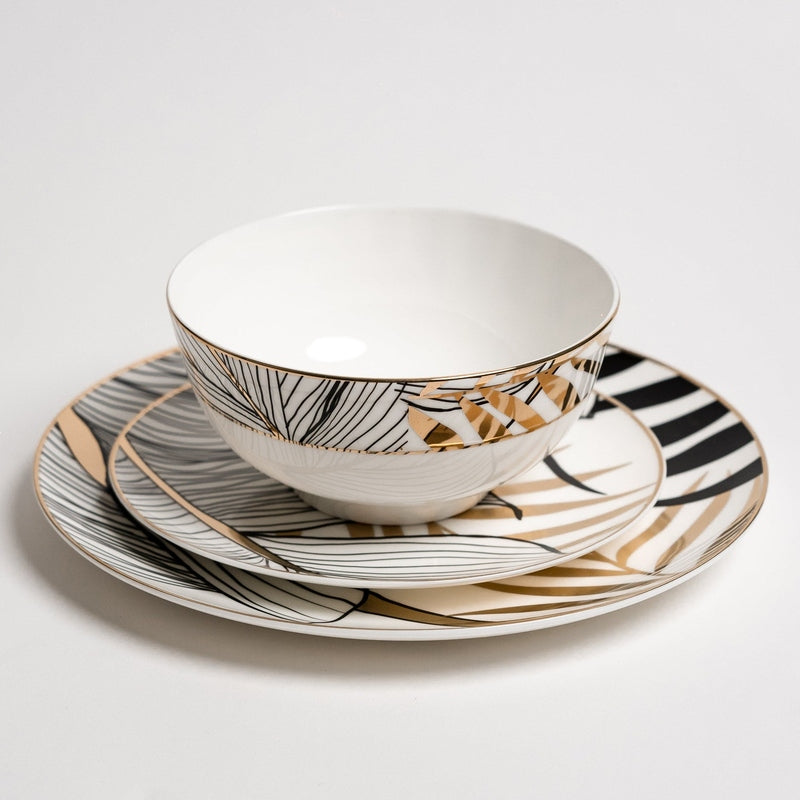 Elegant Black Dinner Plate Set