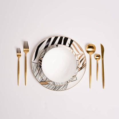 Elegant Black Dinner Plate Set