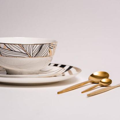 Elegant Black Dinner Plate Set