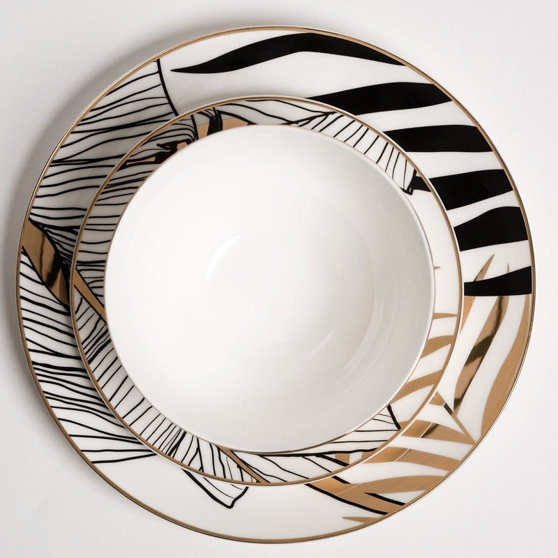 Elegant Black Dinner Plate Set