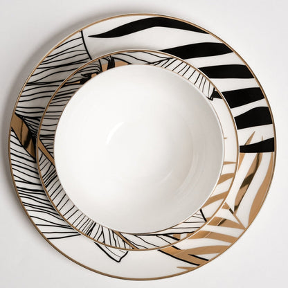 Elegant Black Dinner Plate Set