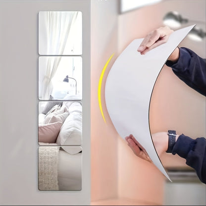 Sturdy Glass Wall Mirror Set