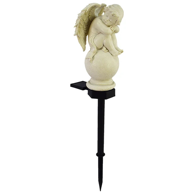 Variant image for Celestial Resin Angel Lamp - Solar-Powered LED Outdoor Light for Serenity-3