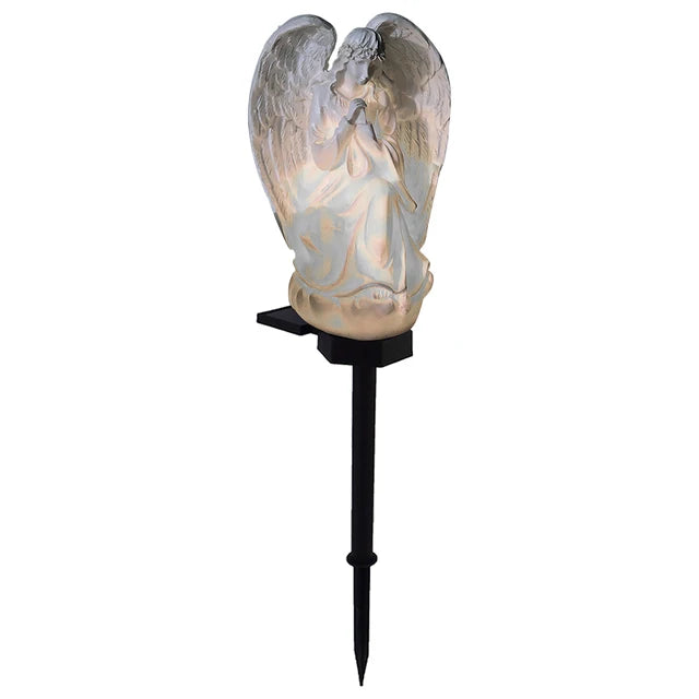 Celestial Resin Angel Lamp - Solar-Powered LED Outdoor Light for Serenity-6