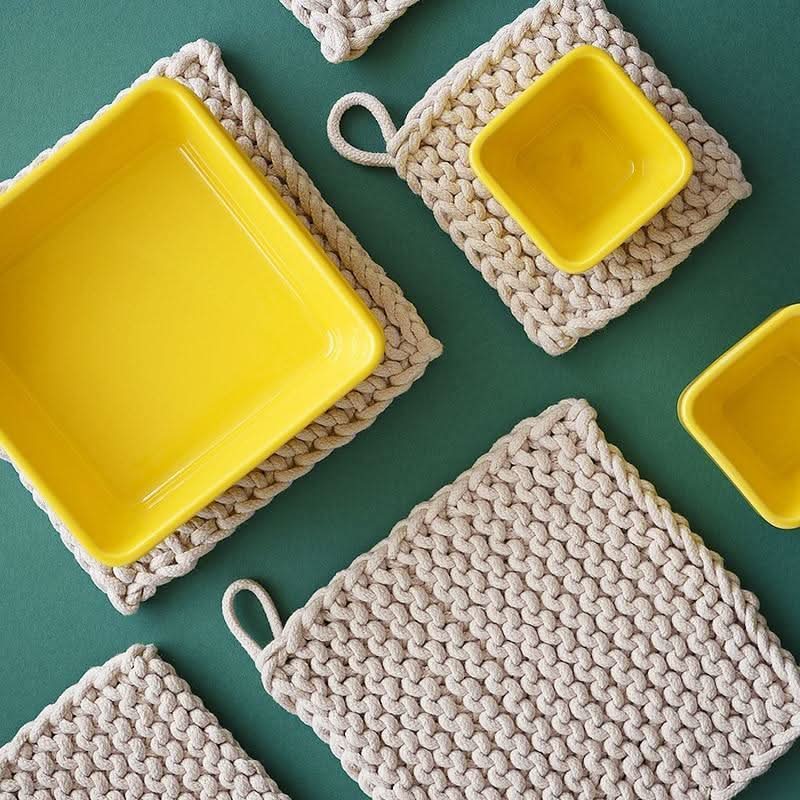 Handmade Crochet Oven Mitt Holder
