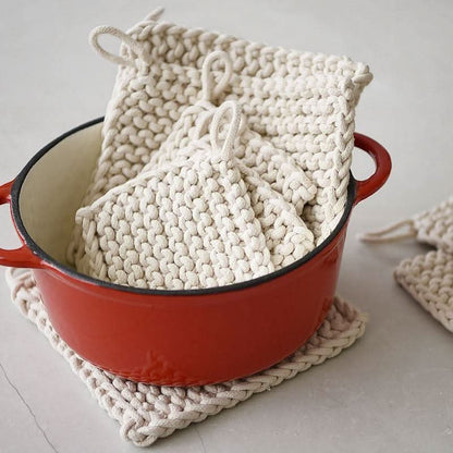 Handmade Crochet Oven Mitt Holder