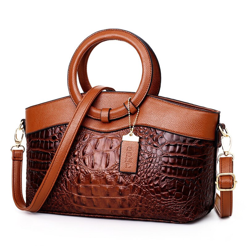 Premium PU Leather Tote Bag with Classic Style - Fesara