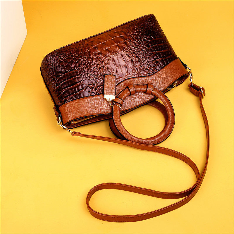 Crocodile Luxe | Elegant Vegan Leather Handbag with Versatile Design 1