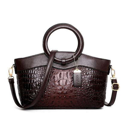 Crocodile Luxe | Elegant Vegan Leather Handbag with Versatile Design 12