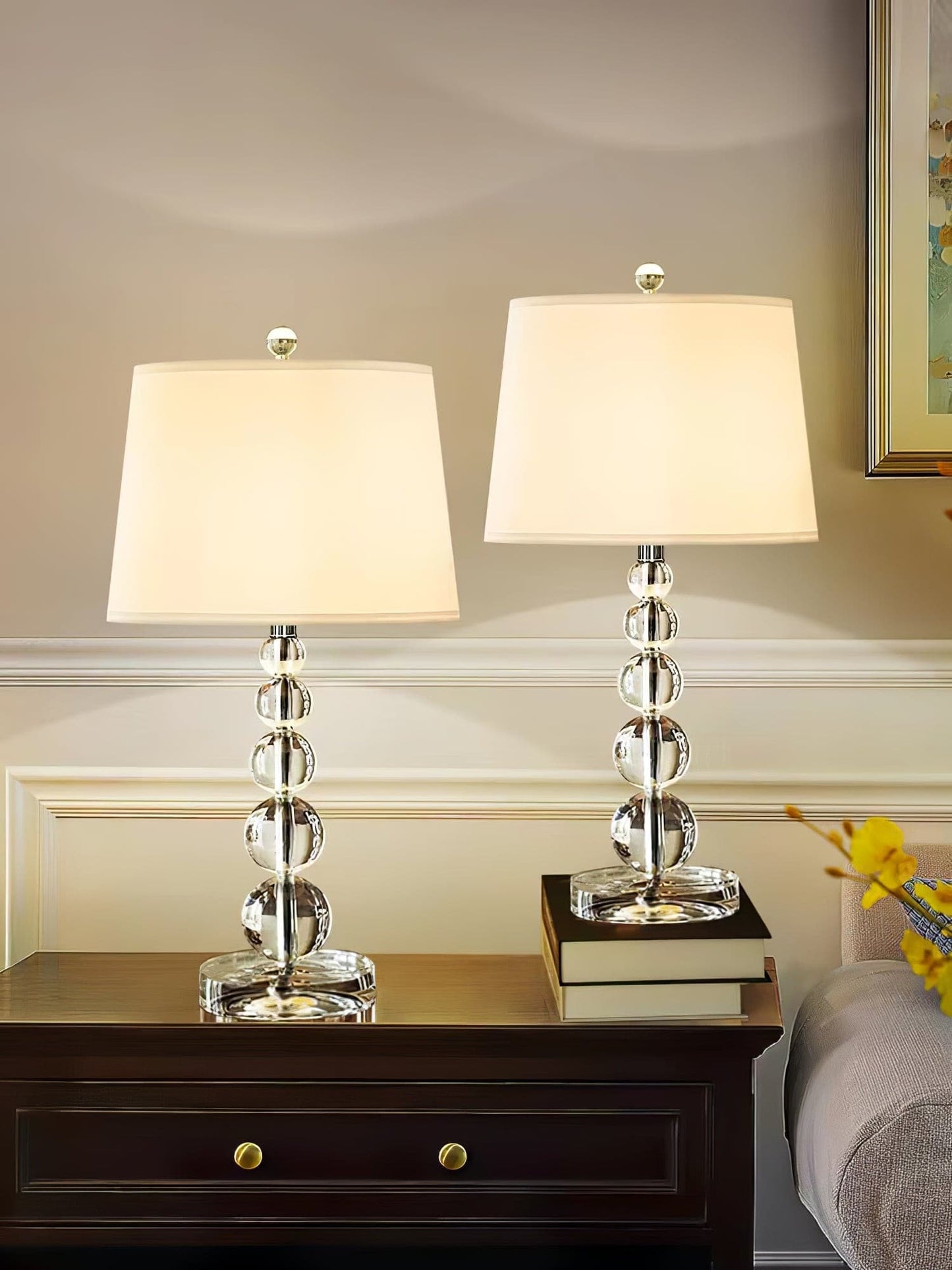 Luxurious Glass Globe Table Lamp
