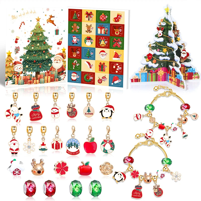 CrystalJoy | Festive Colorful Children's Christmas Countdown Bracelet 2