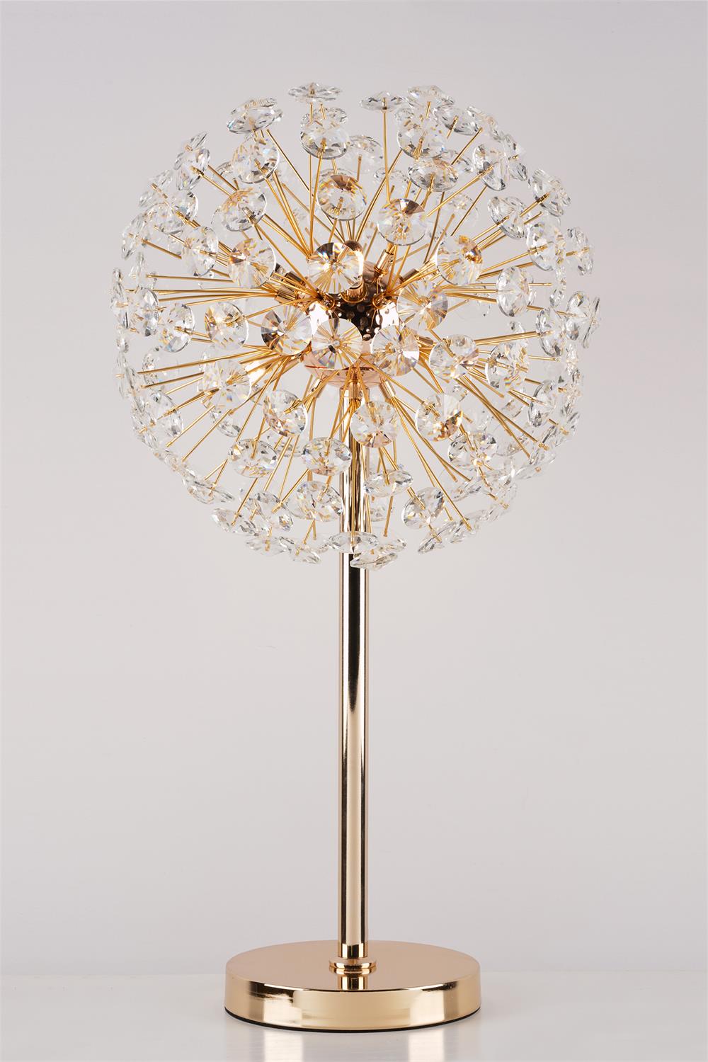 Beautiful Flower Crystal Desk Lamp