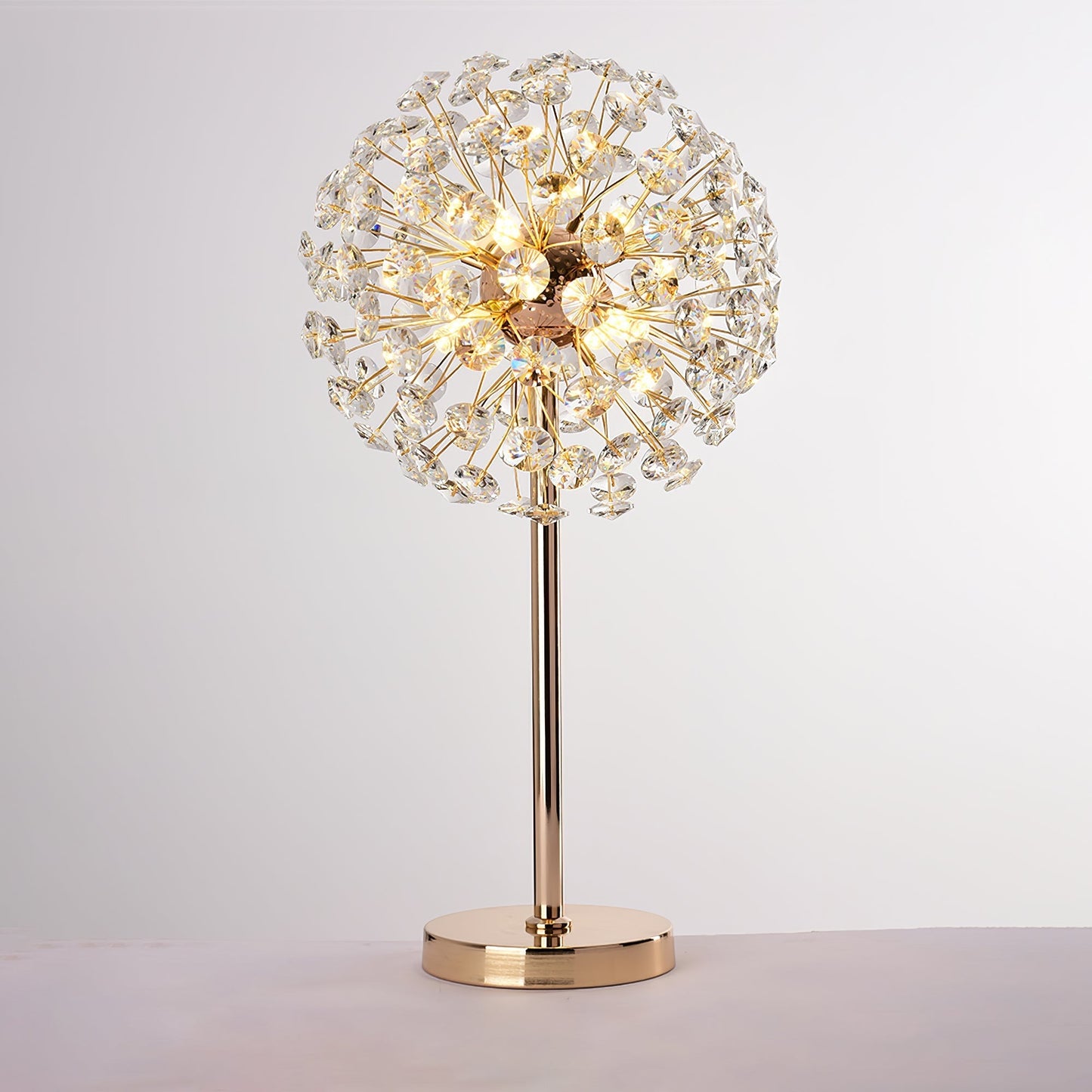 Beautiful Flower Crystal Desk Lamp