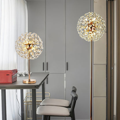 Beautiful Flower Crystal Desk Lamp