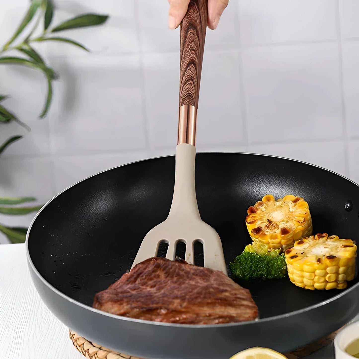 CulinaSet | Silicone & Wood Kitchen Utensil Set – Premium Cooking Tools for Every Home Chef 3