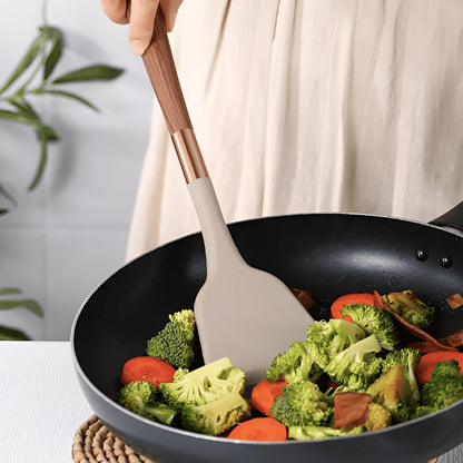 CulinaSet | Silicone & Wood Kitchen Utensil Set – Premium Cooking Tools for Every Home Chef 4