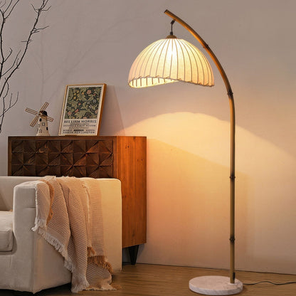 Vintage Style Bamboo Standing Lamp - Fesara