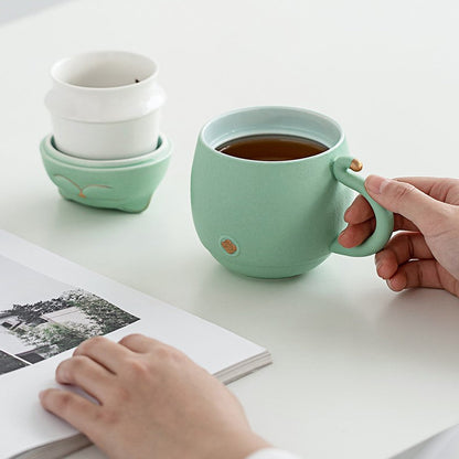 Adorable Kitty Ceramic Tea Infuser Cup