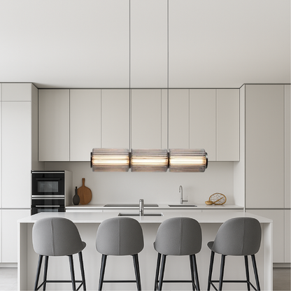 Chic Round Glass Hanging Light - Fesara