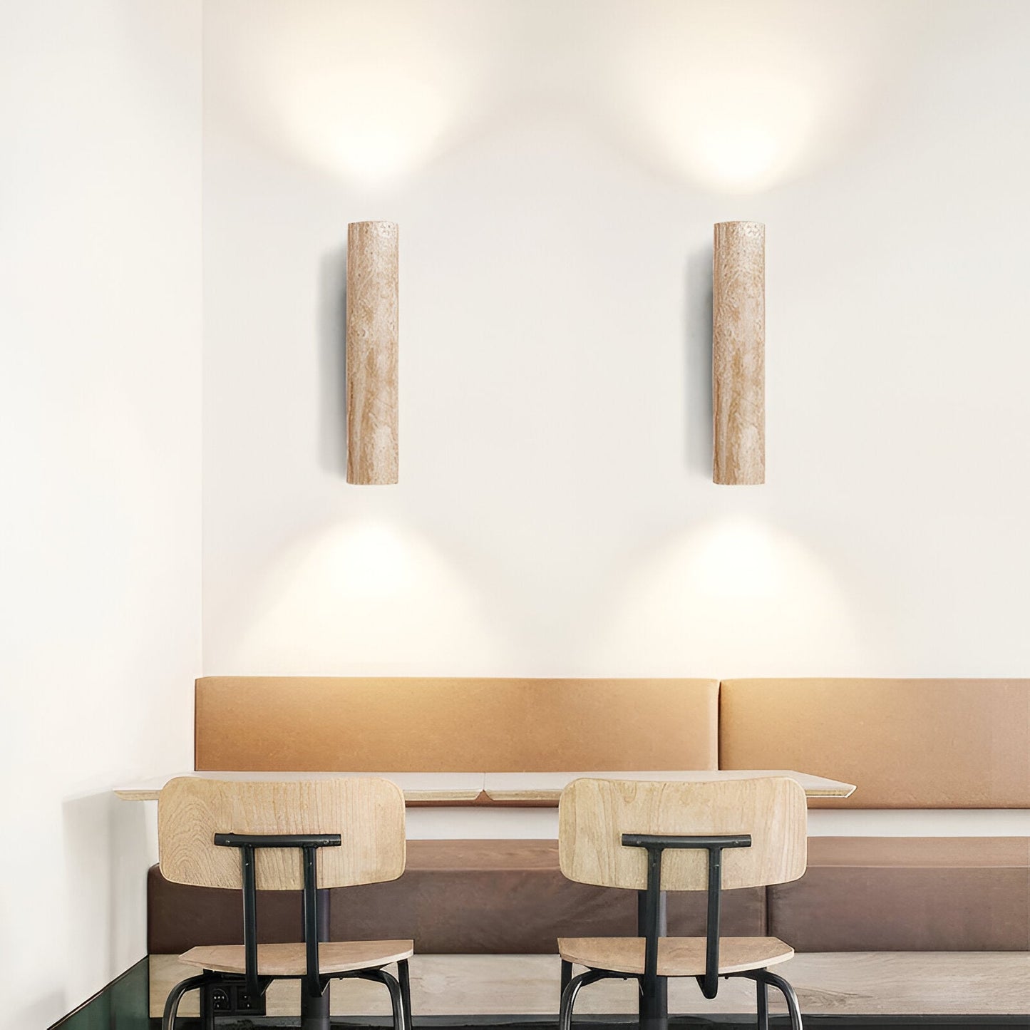 Natural Stone Wall Light in Simple Tube Design