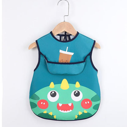 Cute Baby Bib Apron with Pockets