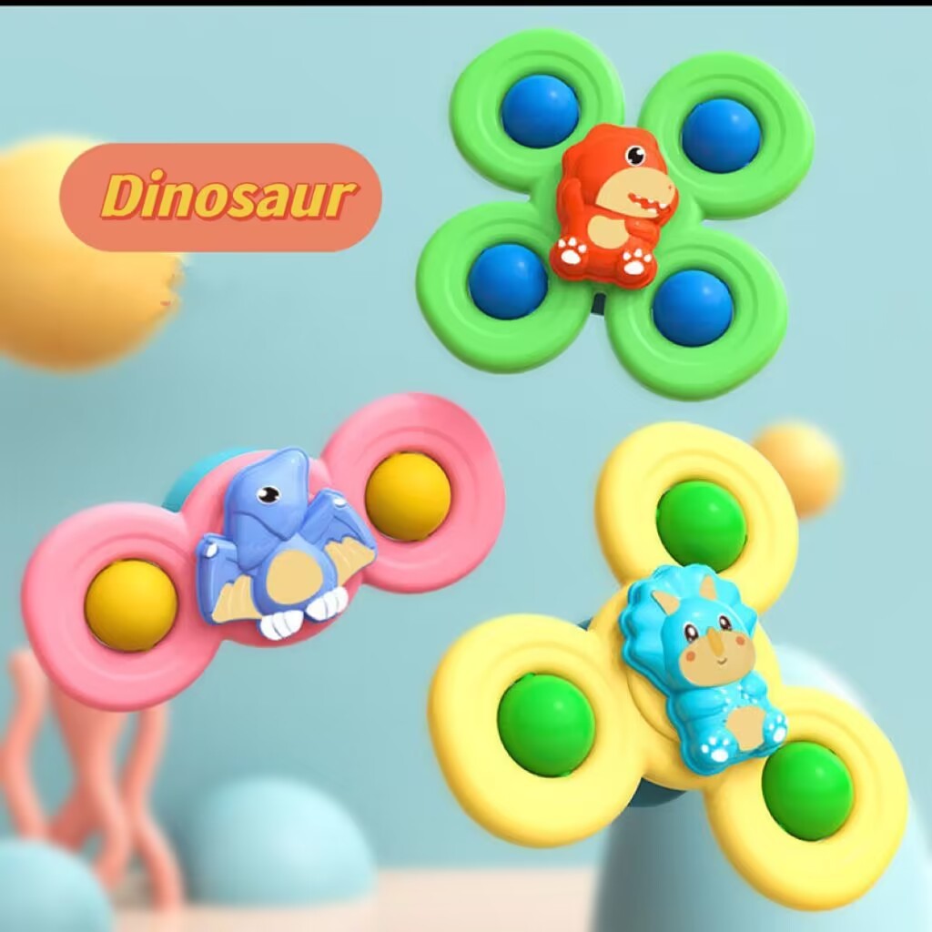 Fun Colorful Suction Cup Spinner Toy