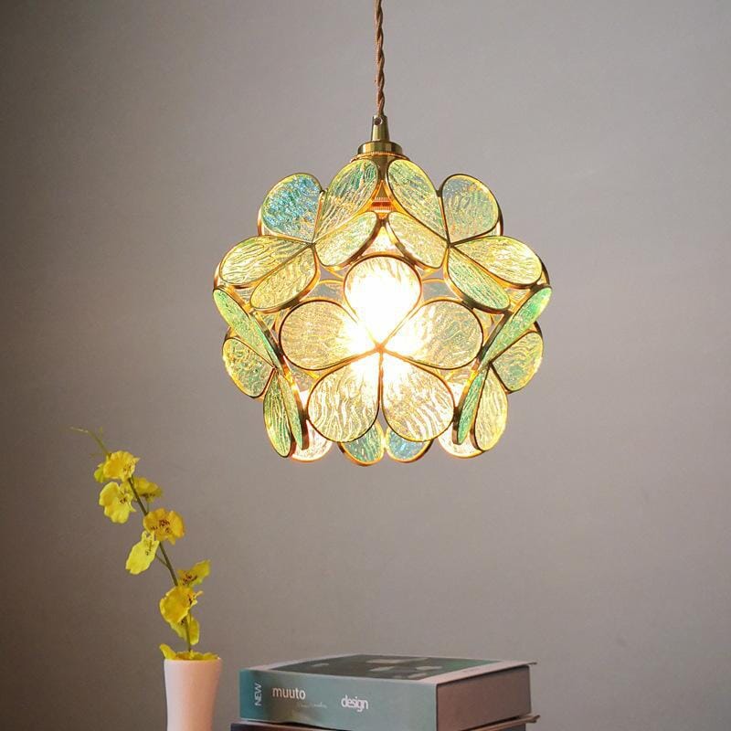 Stylish Floral Glass Hanging Light Fixture