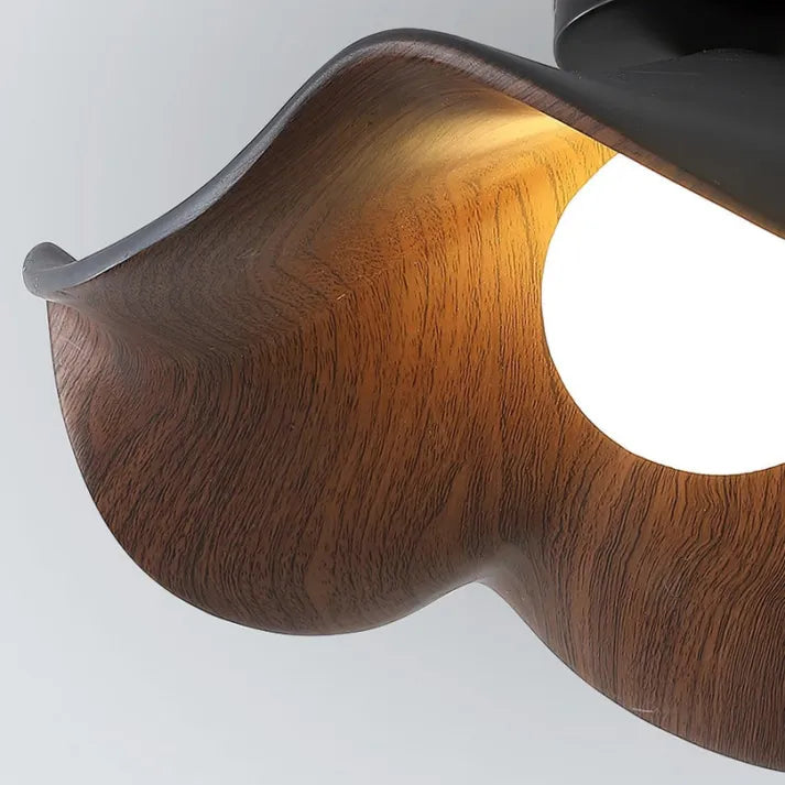 Natural Wood Floral Ceiling Light