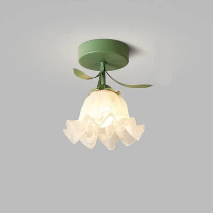 Small Floral Hanging Lamp