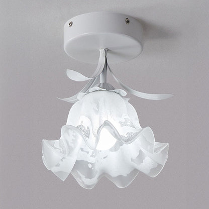 Elegant Glass Flower Ceiling Lamp