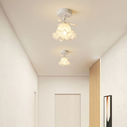 Elegant Glass Flower Ceiling Lamp