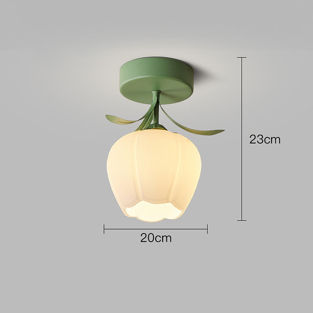 Elegant Glass Flower Ceiling Lamp