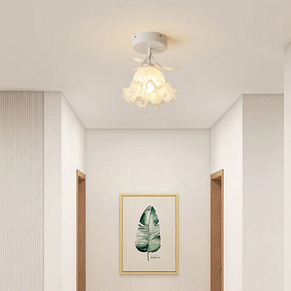 Elegant Glass Flower Ceiling Lamp