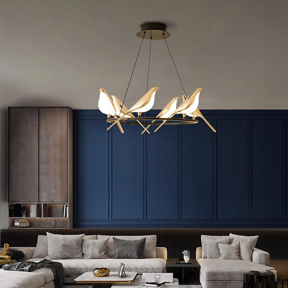 Colorful Bird Shaped Pendant LED Lamp