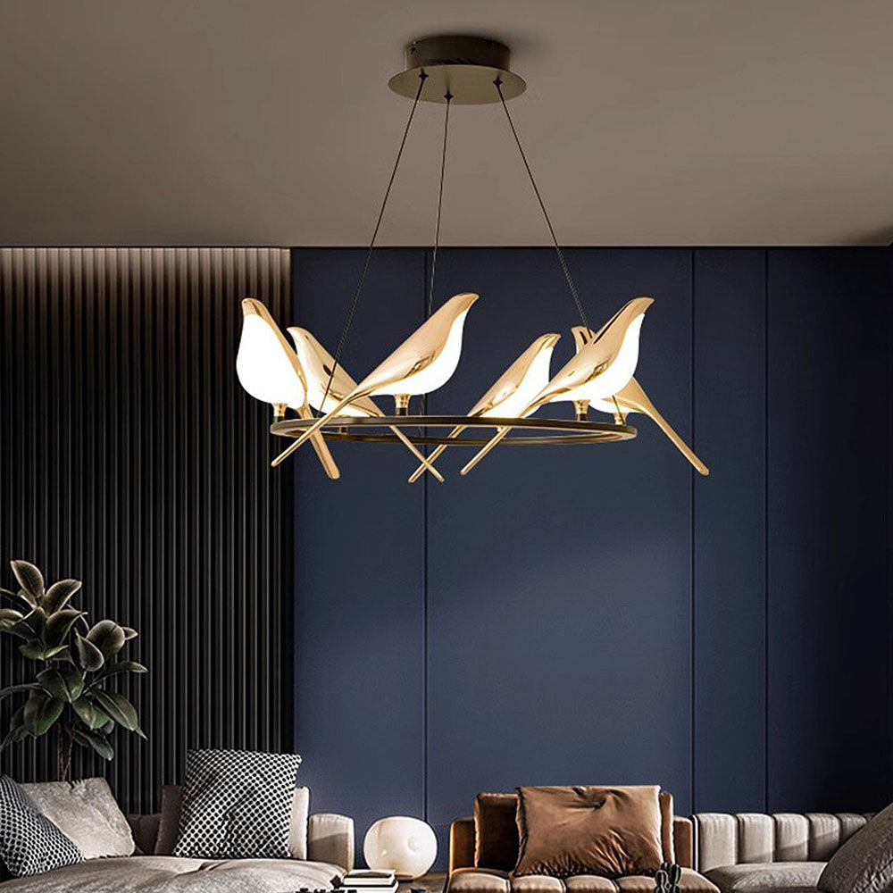 Colorful Bird Shaped Pendant LED Lamp