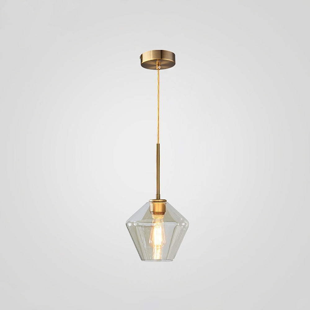 Edgy Metal Pendant Lamp with Abstract Shade