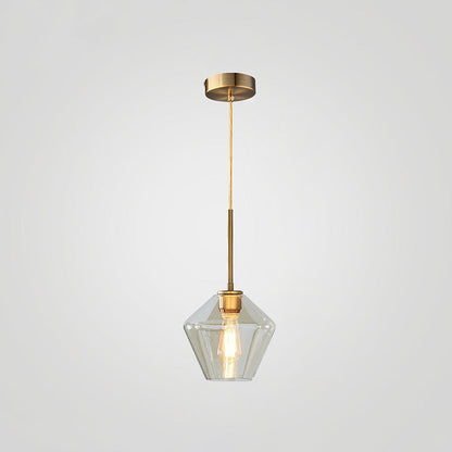 Edgy Metal Pendant Lamp with Abstract Shade
