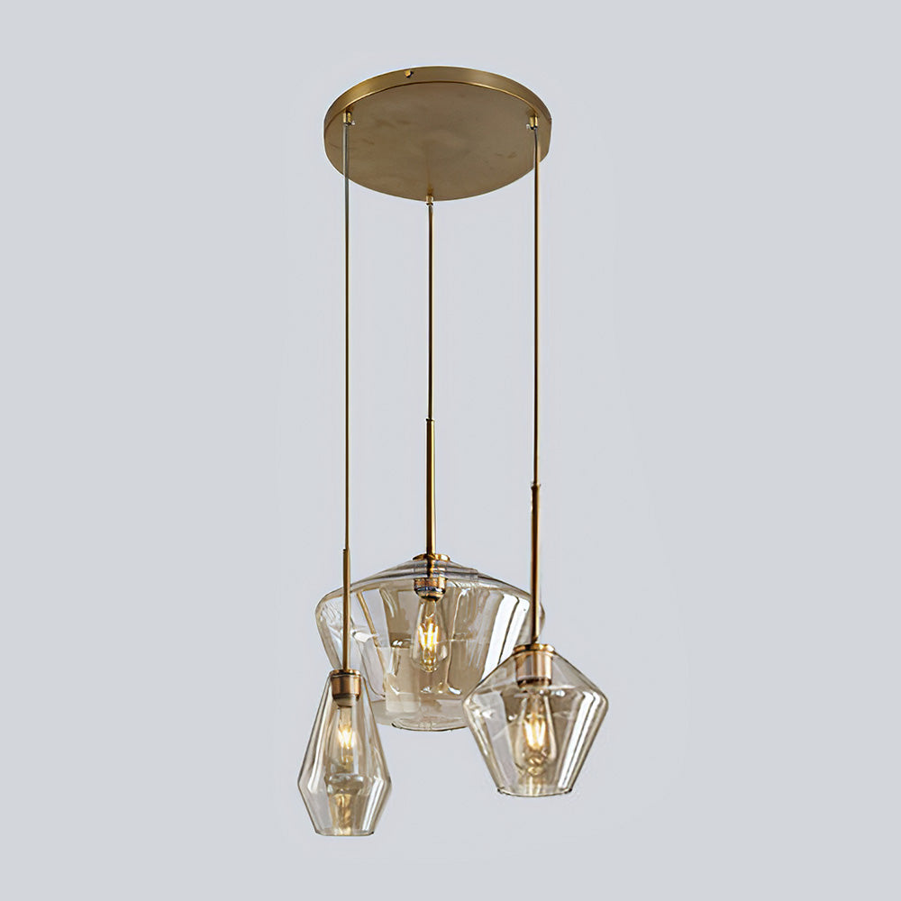 Edgy Metal Pendant Lamp with Abstract Shade