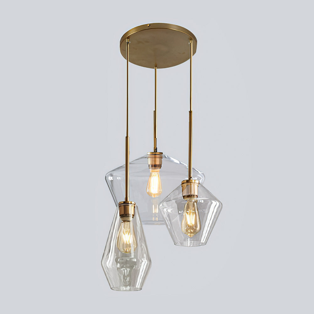 Edgy Metal Pendant Lamp with Abstract Shade