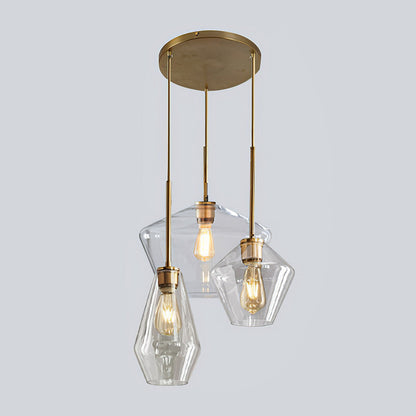 Edgy Metal Pendant Lamp with Abstract Shade