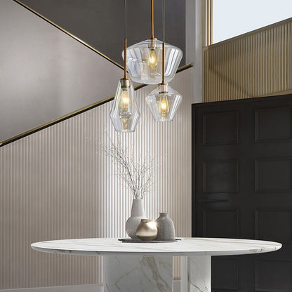 Edgy Metal Pendant Lamp with Abstract Shade